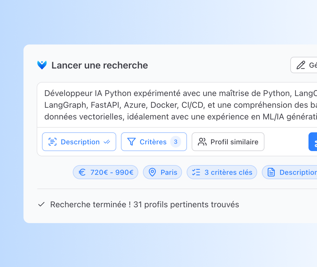 1 - Describe your need